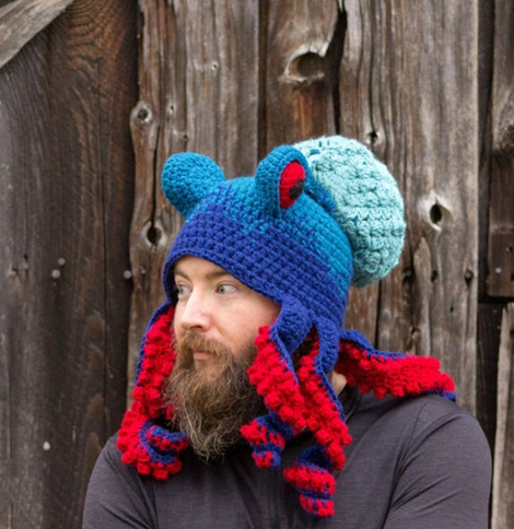 (Vânzare timpurie de Crăciun - 48% OFF) Pălărie de caracatiță tricotată manual