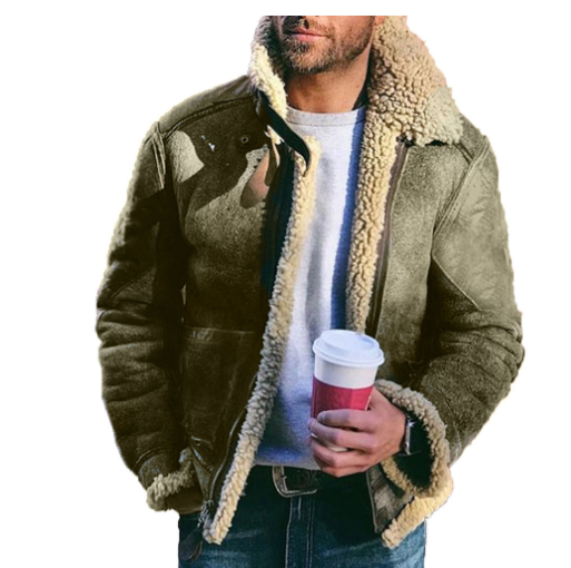 Lână caldă de lână retro moda moda cu mânecă lungă jachetă cu fermoar 2022
