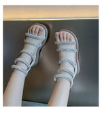 Încarcă imaginea în vizualizatorul Galerie, Noua tendință de modă 2023 pentru copii, sandale prințesă roman cu strasuri cu vârf deschis
